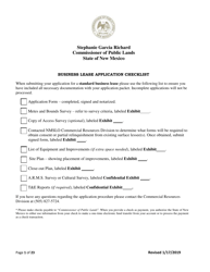 &quot;Application for Business Lease&quot; - New Mexico