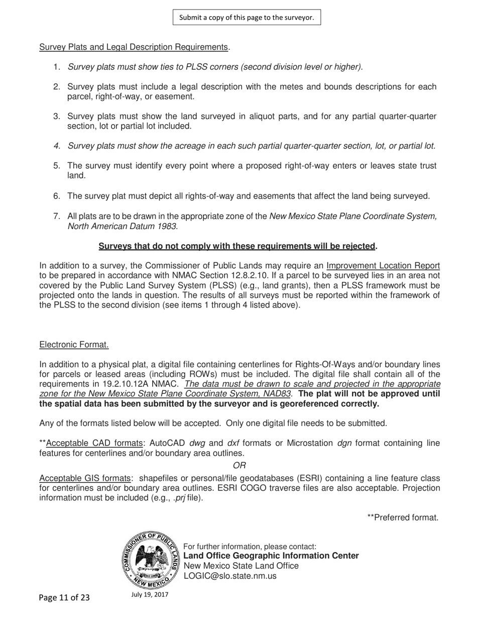 Application for Business Lease - New Mexico, Page 11