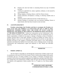 Recreational Access Permit Application - New Mexico, Page 5