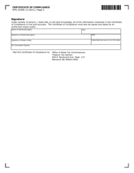 Form SFN23506 Certificate of Compliance - North Dakota, Page 2