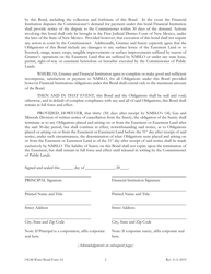 Form A1 Damage Bond for Fresh Water Easements - Financial Institution - New Mexico, Page 2