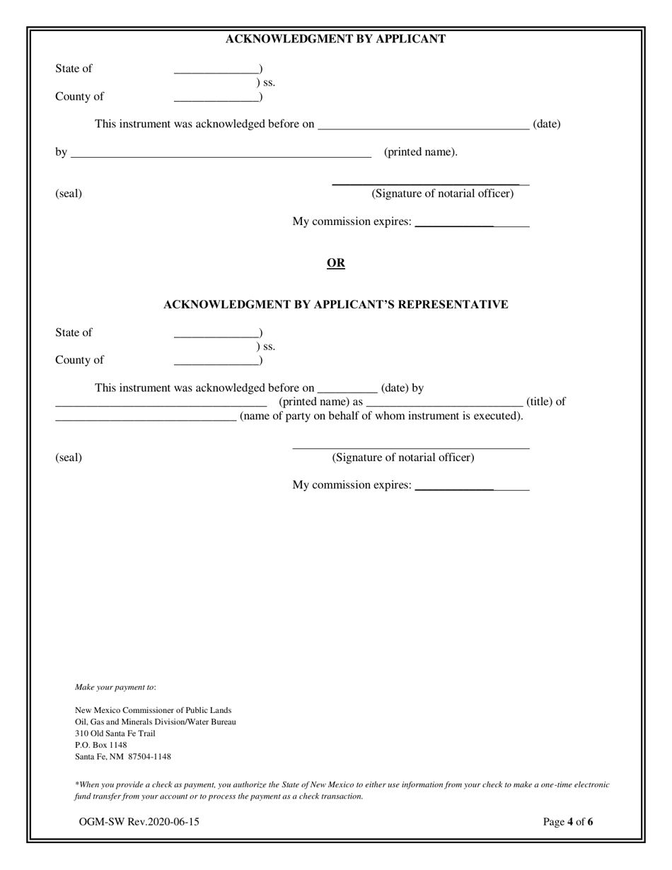 Application for New Salt Water Disposal Easement - New Mexico, Page 4