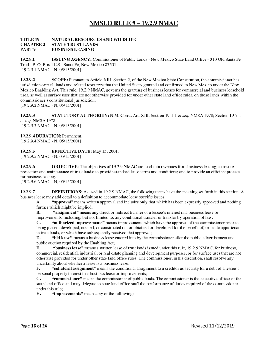Application for Renewable Energy - New Mexico, Page 16