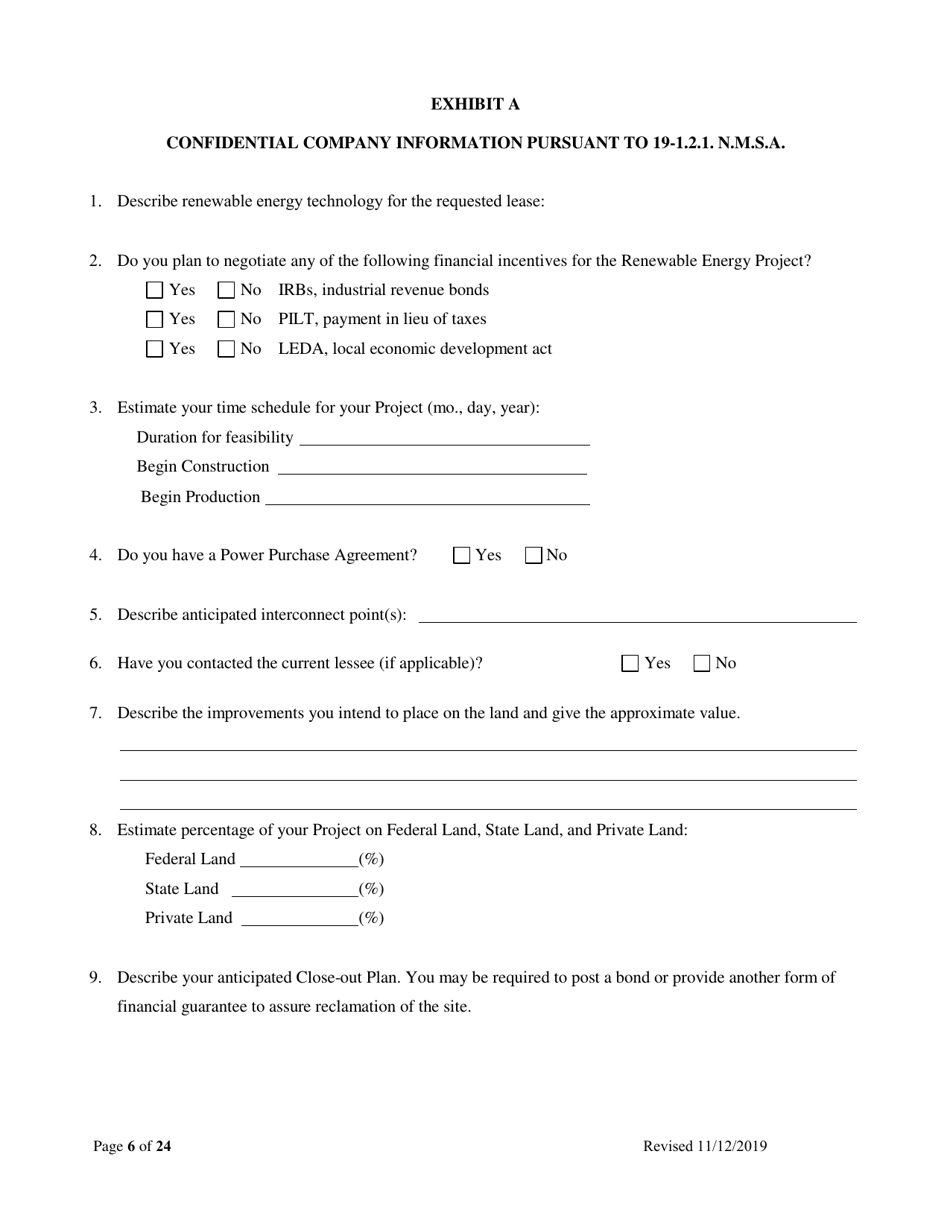 Application for Renewable Energy - New Mexico, Page 6