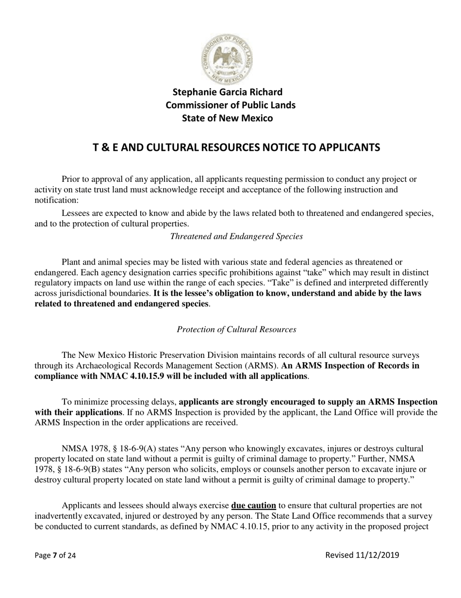 Application for Renewable Energy - New Mexico, Page 7