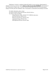Application for Water Monitoring/Recovery Well Easement - New Mexico, Page 8