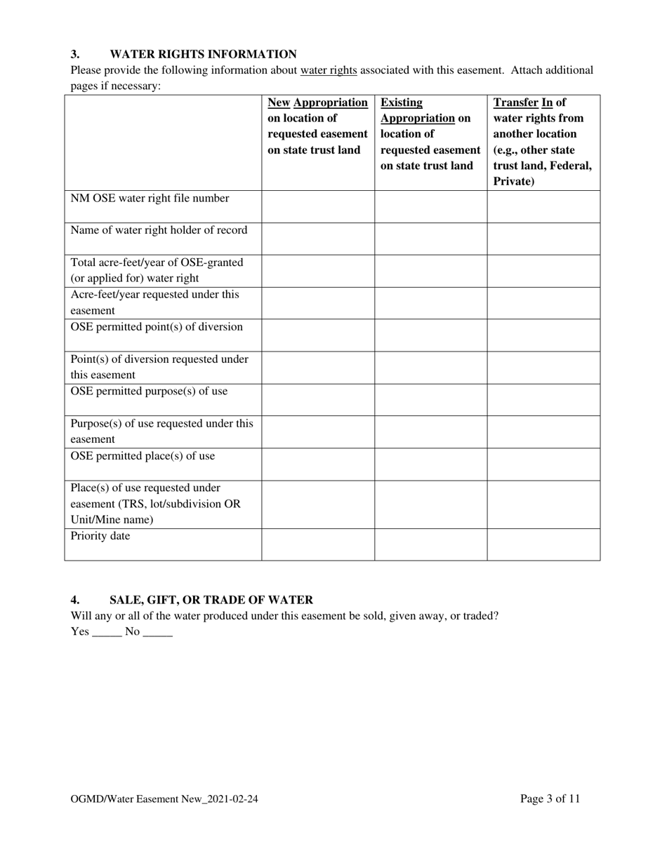 Application for New Water Easement - New Mexico, Page 3