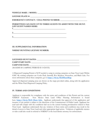 Dispersed Camping: White Peak Permit Application - New Mexico, Page 2