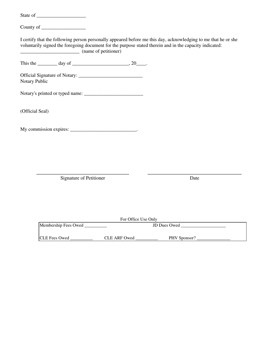 Petition for Relinquishment of Membership to the Council of the North Carolina State Bar - North Carolina, Page 3