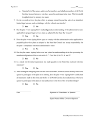 Initial Registration Statement Form for Prepaid Legal Services Plan - North Carolina, Page 2