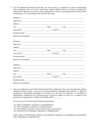 Reinstatement Petition (Long Form) for Lawyers Who Have Been Inactive or Suspended for More Than 12 Months - North Carolina, Page 4
