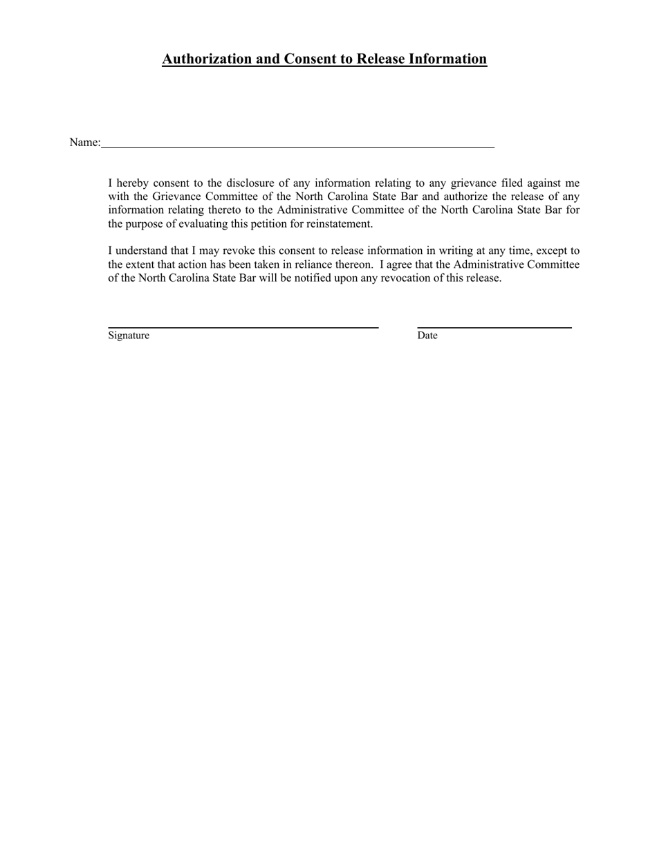 Reinstatement Petition (Long Form) for Lawyers Who Have Been Inactive or Suspended for More Than 12 Months - North Carolina, Page 7