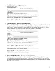 Pro Hac Vice Admission Registration Statement - North Carolina, Page 4