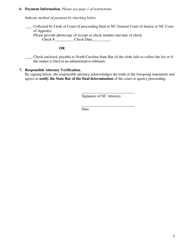 Pro Hac Vice Admission Registration Statement - North Carolina, Page 5