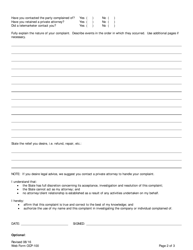 Form OCP-100 Consumer Complaint Form - Montana, Page 2