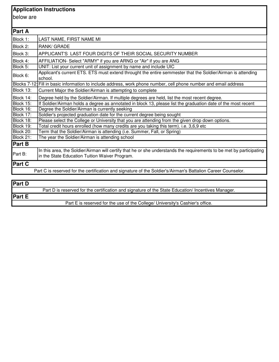 Nevada National Guard State Education Tuition Fee Waiver - Nevada, Page 2