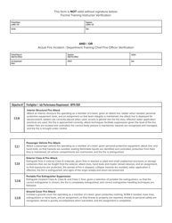Live Fire Suppression Verification Form - Firefighter I - New York, Page 2