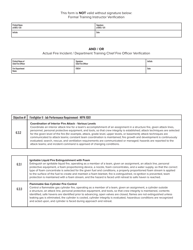 Live Fire Suppression Verification Form - Firefighter Ii - New York, Page 2
