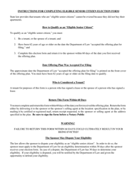 Form SH-1 Eligible Senior Citizen Election Form - New York, Page 2
