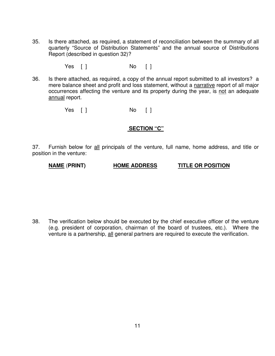 Form AR-1 Annual Report - New York, Page 11