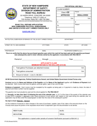 Document preview: Form RT125G Refund Application Municipal and County - Gasoline Only - New Hampshire