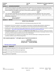 Wheelchair Van-For-Hire Van Application - New Hampshire, Page 2