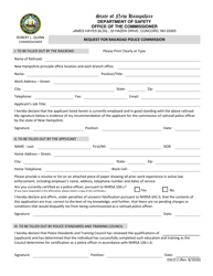 Form DSCO2 &quot;Request for Railroad Police Commission&quot; - New Hampshire