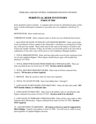 Document preview: Instructions for Form 35-7005 Perpetual Beer Inventory - Nebraska