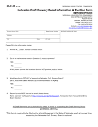 Document preview: Form 35-7125 Nebraska Craft Brewery Board Information & Election Form - Nebraska