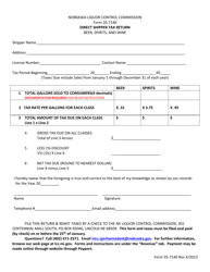 Document preview: Form 35-7140 Direct Shipper Tax Return - Beer, Spirits, and Wine - Nebraska