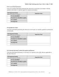 Form 15 Operator Qualification Field Inspection Protocol Form - New Mexico, Page 2