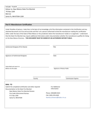 Cigarette Fire Safety Form - New Mexico, Page 3