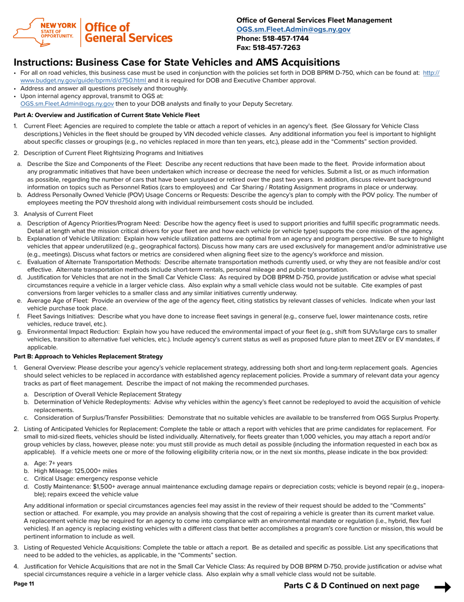 Business Case for State Vehicles and Ams Acquisitions - New York, Page 11