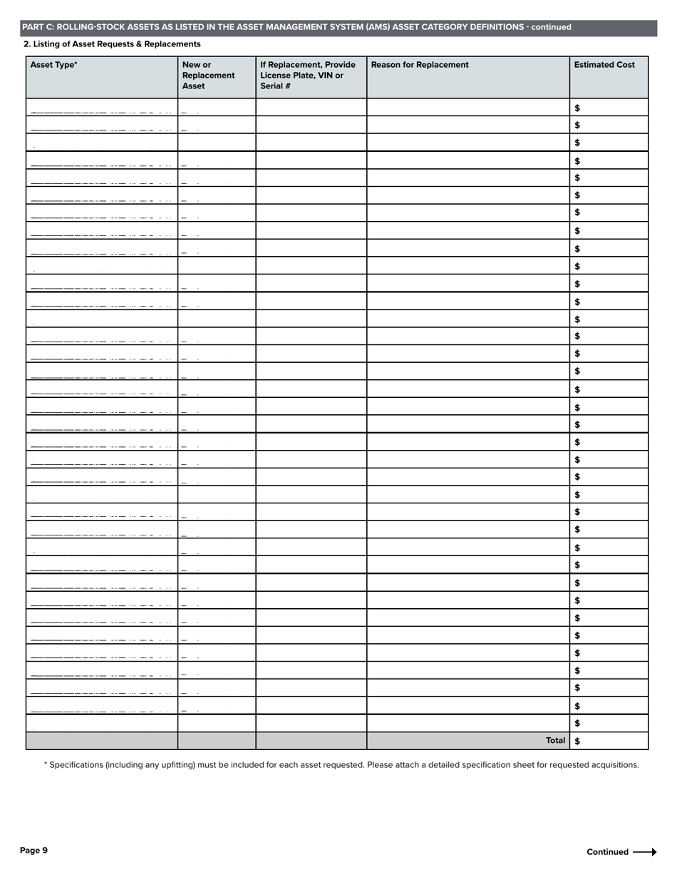 Business Case for State Vehicles and Ams Acquisitions - New York, Page 9