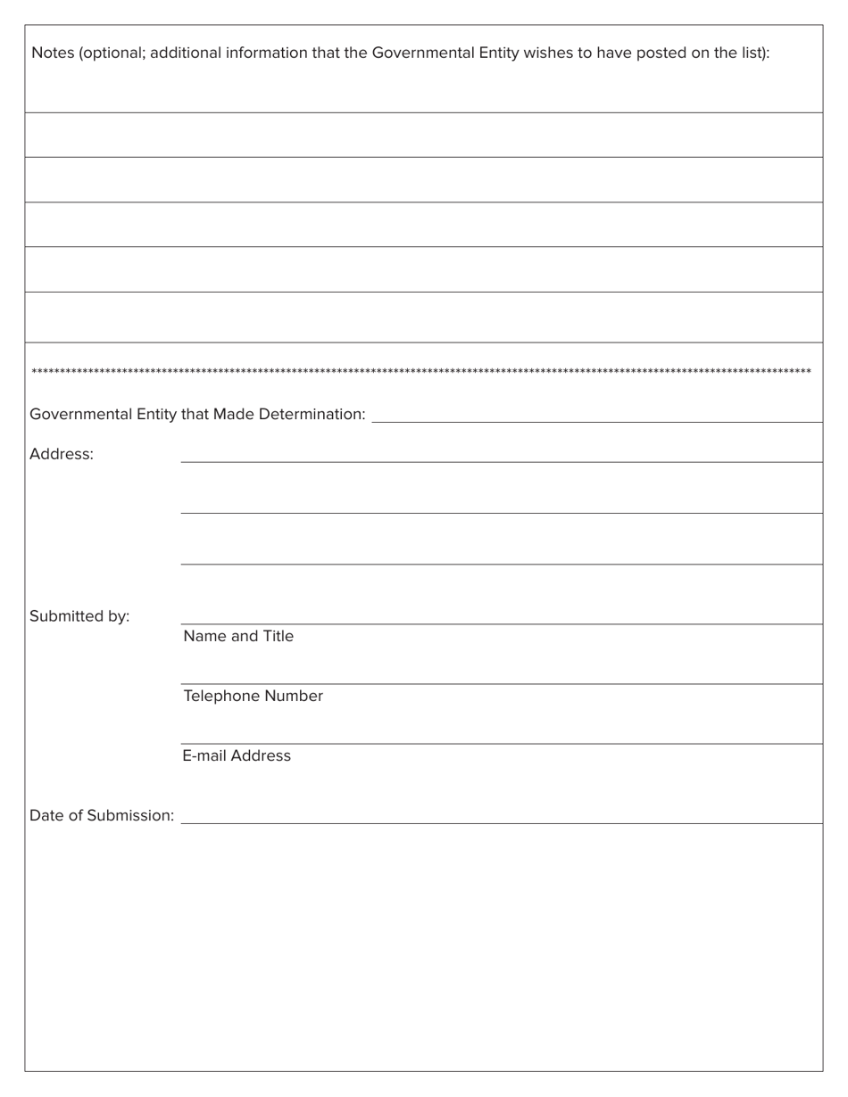 Notification Form for Offerers Determined to Be Non-responsible Bidders - New York, Page 2