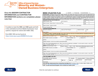 Instructions for Form MWBE100 Mwbe Utilization Plan - New York, Page 6