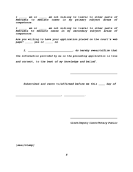 Mediator Application - Nebraska, Page 8