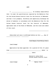 Mediator Application - Nebraska, Page 9