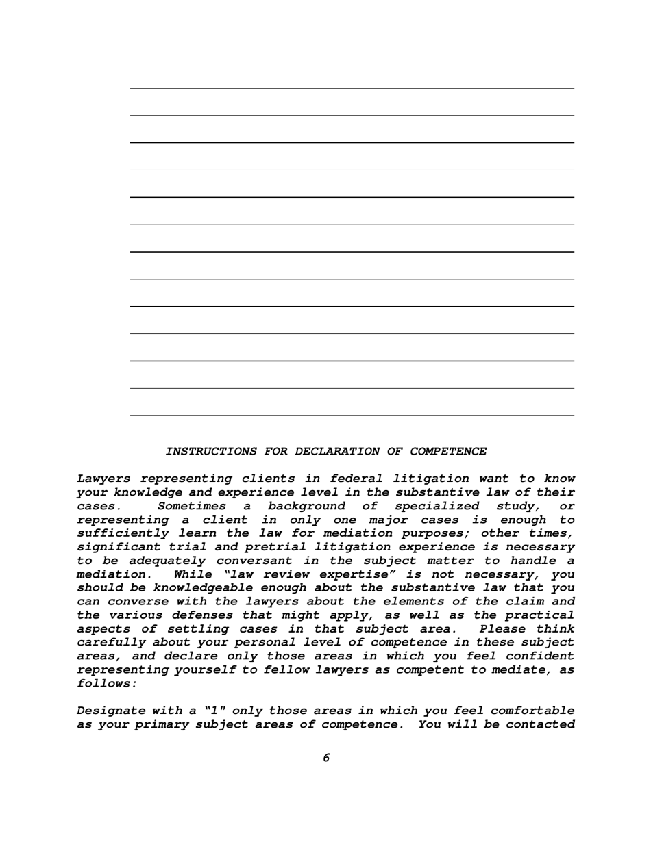 Mediator Renewal Application - Nebraska, Page 6