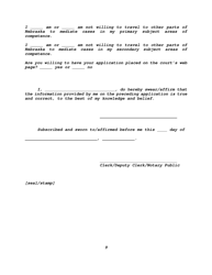 Mediator Renewal Application - Nebraska, Page 9