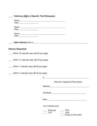 Request for Transcript or Certificate of No Transcript Order - Nebraska, Page 2