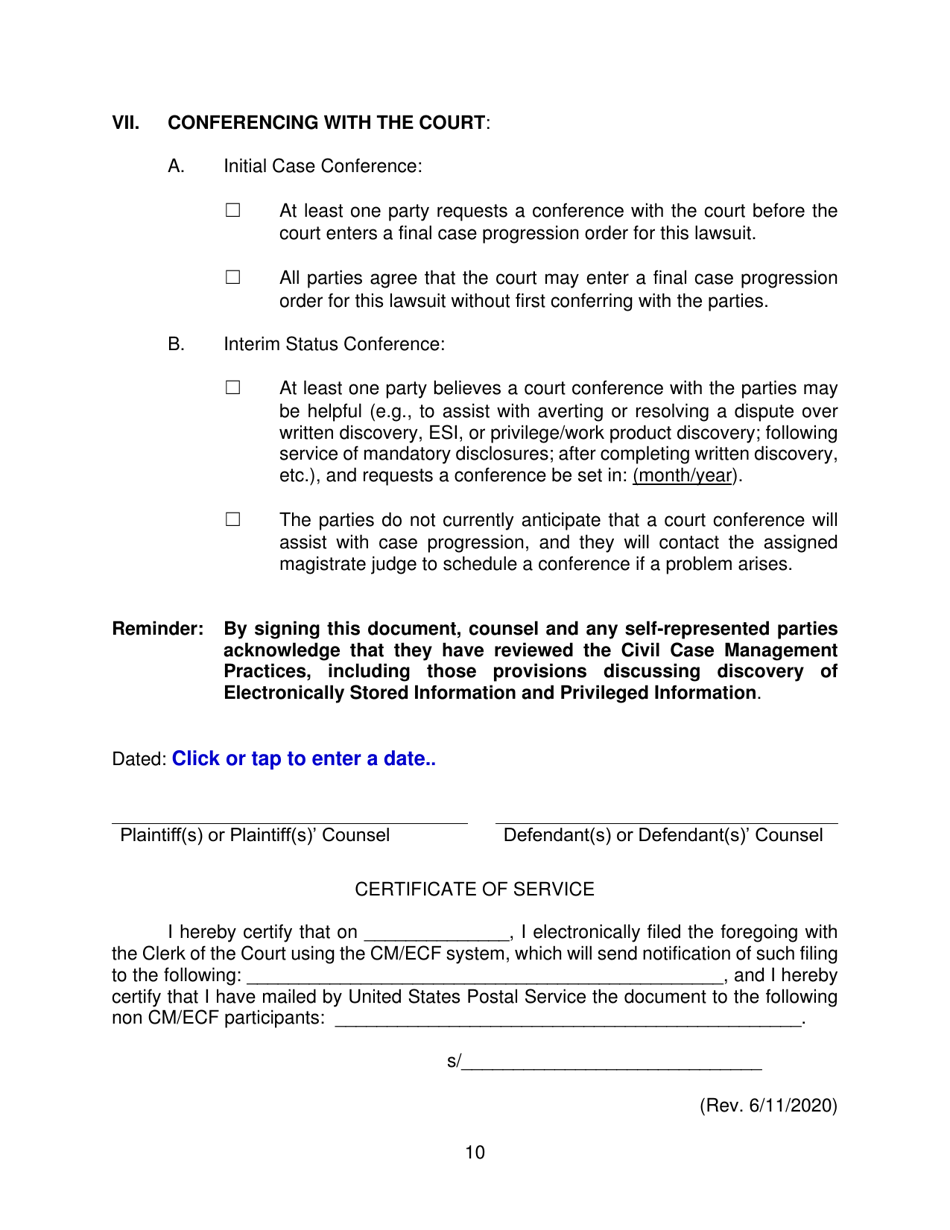 Rule 26(F) Report - Nebraska, Page 10