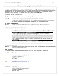 Form AO140 Victim Address Change Form - Nebraska, Page 2