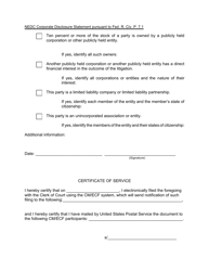 Disclosure of Corporate Affiliations, Financial Interest, and Business Entity Citizenship (Civil) - Nebraska, Page 2