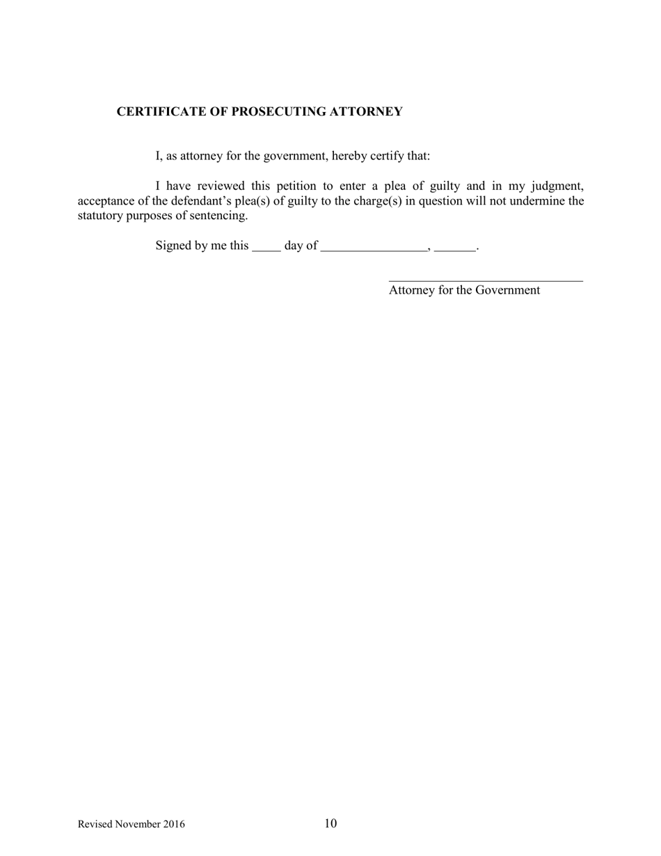 Petition to Enter a Plea of Guilty - Nebraska, Page 10