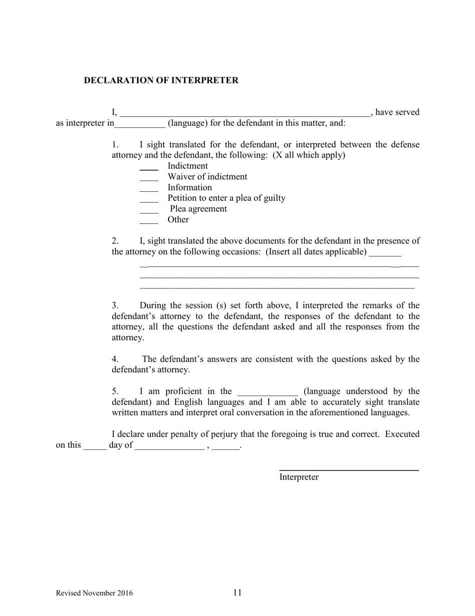 Petition to Enter a Plea of Guilty - Nebraska, Page 11