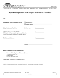 Document preview: Report of Supreme Court Judges' Retirement Fund Fees - Nebraska