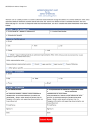 Document preview: Victim Address Change Form - Montana