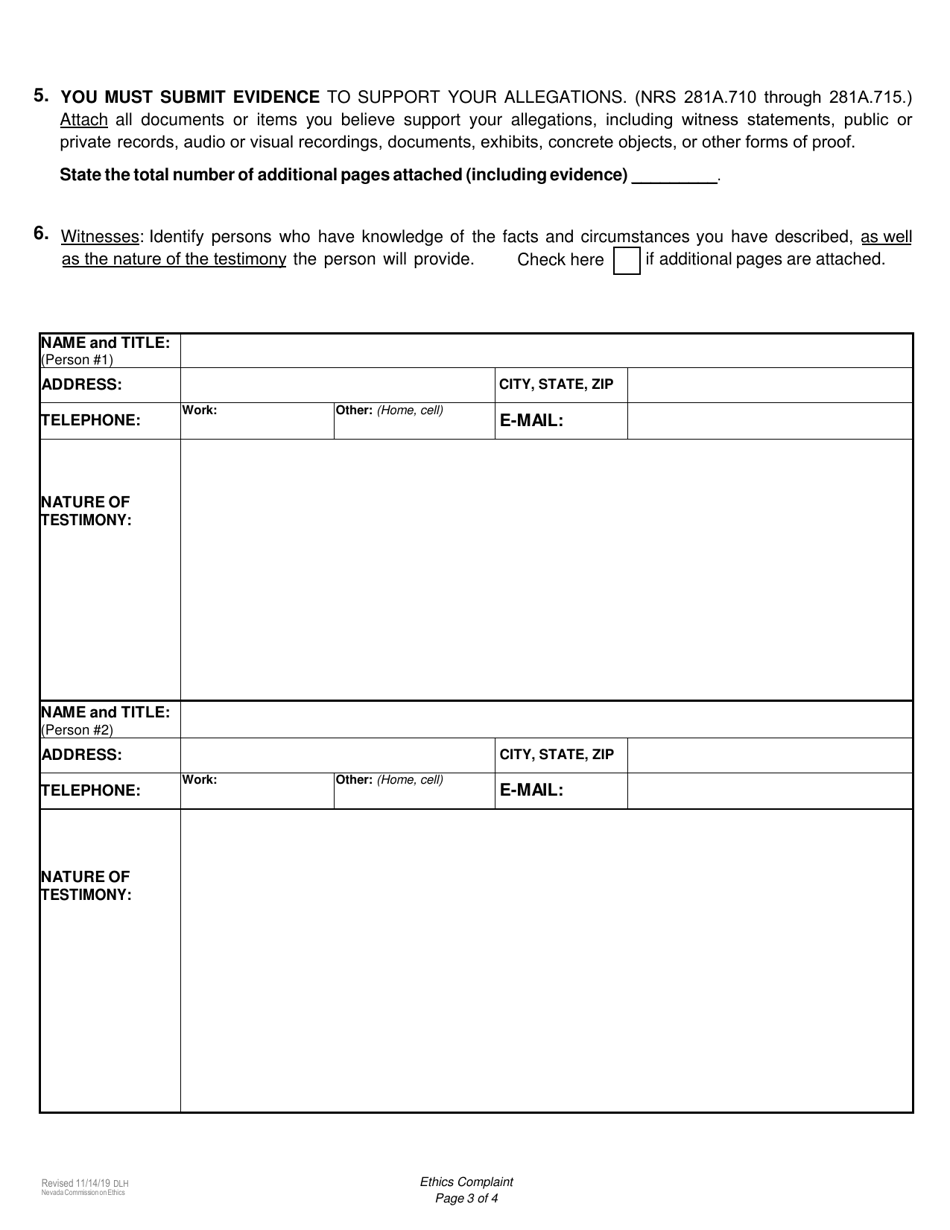 Ethics Complaint - Nevada, Page 3