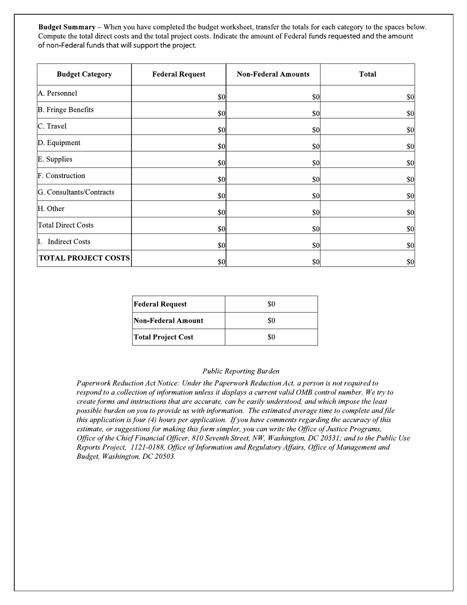 Budget Detail Worksheet, Page 24